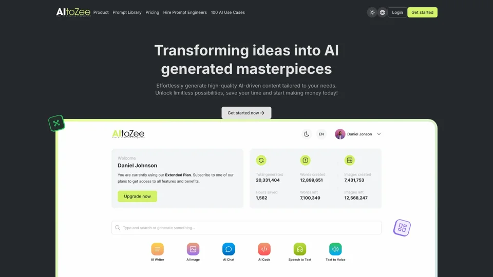 AItoZee | All in One AI Tools - Your AI Creative Playground