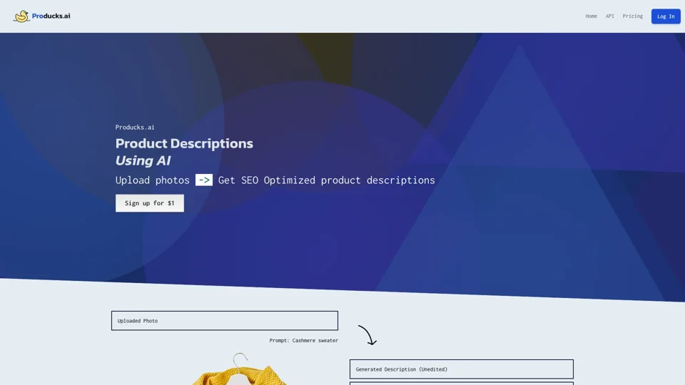 Producks.ai - Convert Photos to Product descriptions