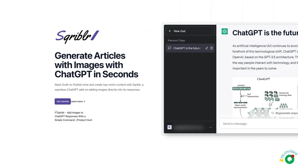 Sqriblr - Generate Blog Articles with Images in Seconds with this ChatGPT Add-on
