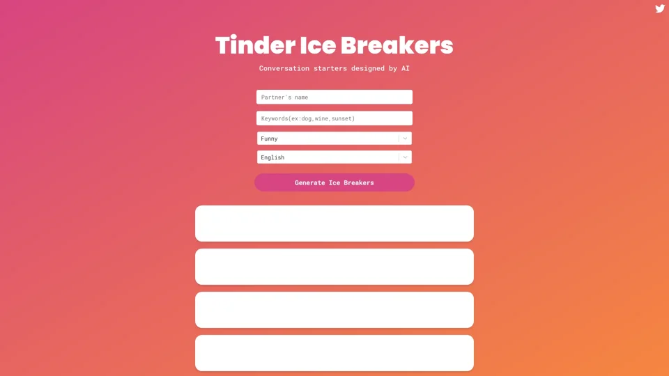 Tinder Ice Breakers AI